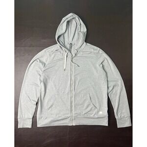 Vuori Womens XL Grey Heather Performance Full Zip Hoodie Sweatshirt Activewear